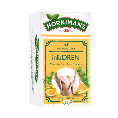 Infusión de plantas aromatizadas (ayuda natural para eliminar líquidos) HORNIMANS 20 uds.