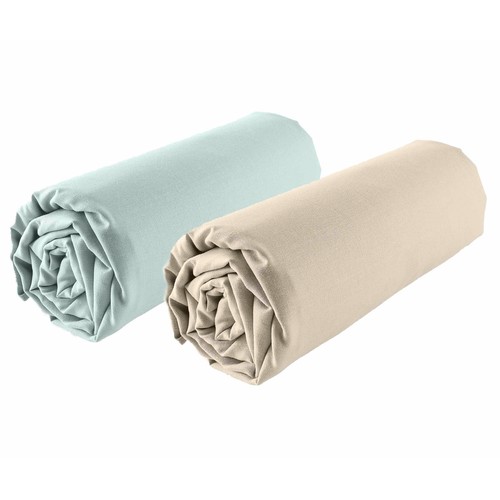 Sábana bajera para cama de 90 cm, polialgodón sostenible, 90x200 cm, ACTUEL. Modelos surtidos, 1 unidad.