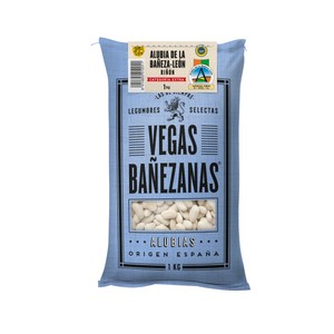 Vegas Bañezanas Alubia Blanca Riñón en Saco 1 Kg. 1000 G