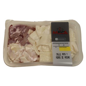 Imagen de Bandeja con callo, pata y morro troceado de vacuno MECA