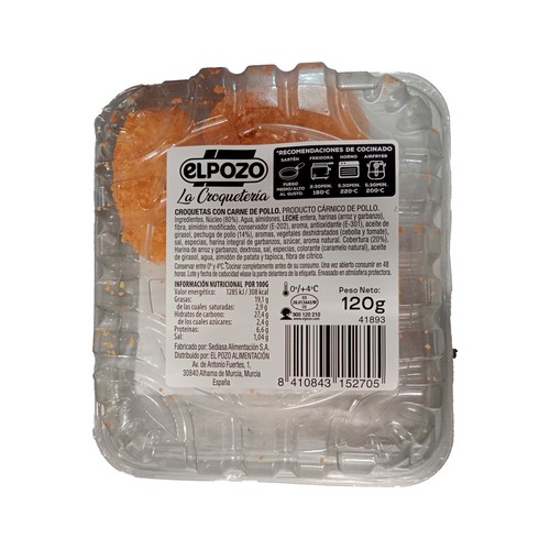 EL POZO La Croquetería Croquetas de pollo 120 g.