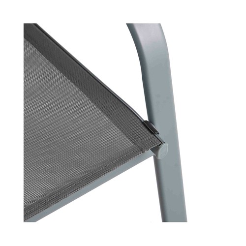 Silla acero-textileno de 98x70x54cm, GARDENSTAR color gris