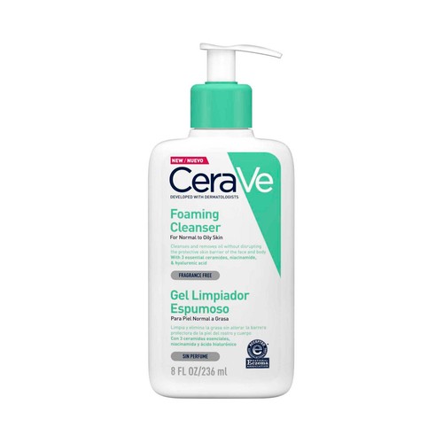 CERAVE Gel limpiador espumoso para pieles normales a grasas 236 ml