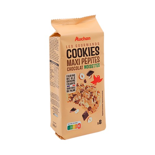PRODUCTO ALCAMPO Galletas cookies de avellana con pepitas de chocoalte 184 g.