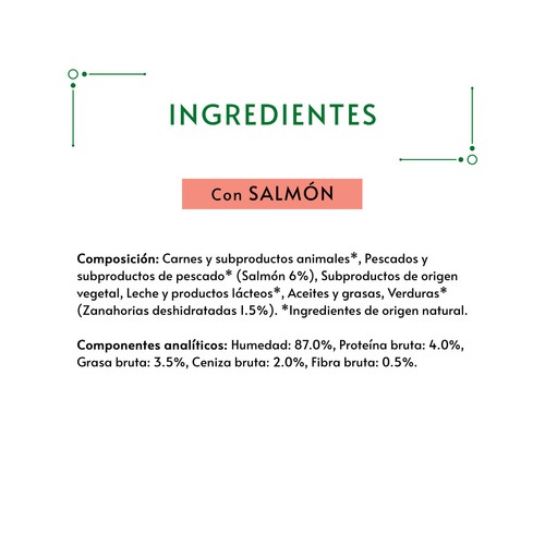 PURINA GOURMET Snack gatos con salmón PURINA GOURMET NATURE CREATIONS 5 x 10 g.