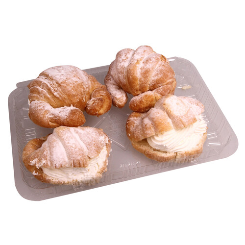 Croissant rellenos de nata 4 uds