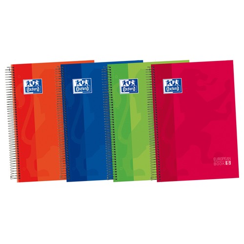 Cuaderno A4 con cuadrícula 5x5 de espiral microperforado de 120h. OXFORD.