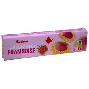 PRODUCTO ALCAMPO Tartaletas con relleno de frambuesa 150 g.