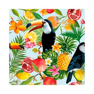 Imagen de Set de 20 servilletas tropical rojo, 33x33cm, ACTUEL 