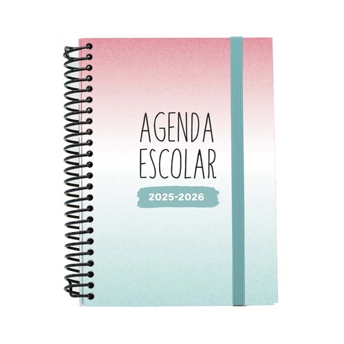 Agenda escolar 25/26, tamaño A6, surtido de colores, MIMBEK.