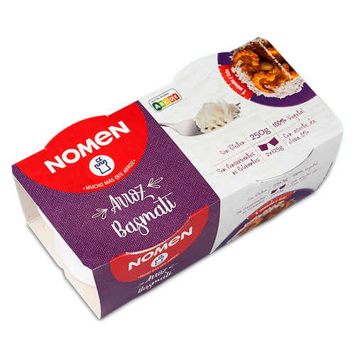 Alcampo NOMEN Arroz basmati vasitos pack 2 x 125 g