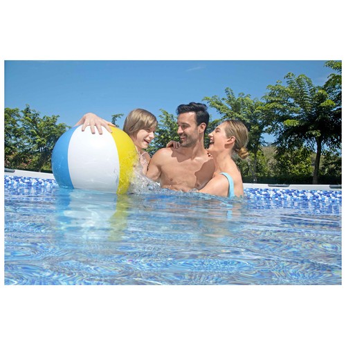 Piscina redonda estructura metálica Steel Pro Frame Pools BESTWAY 4,88x1,22 mts. Con depuradora 5.678 l/h , cobertor y escalera