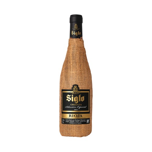 SIGLO Vino tinto crianza con D.O. Ca. Rioja botella 75 cl.
