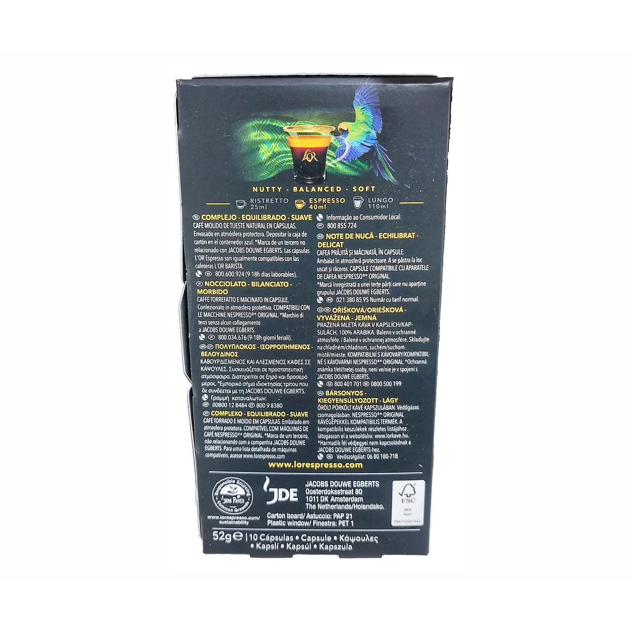 Café en cápsulas origen Brasil 10 uds. 52 gr.
