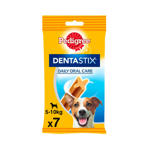 Imagen de PEDIGREE Snack dental para perros prevención del sarro de raza pequeña PEDIGREE DENTASTIX 7 uds. 110 g.