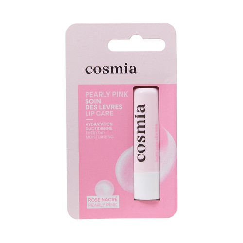 Protector labial hidratante (rosa nacarado), para todo tipo de labios COSMIA.