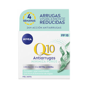 NIVEA Crema de día extra ligera antiarrugas y matificante, para pieles mixtas NIVEA Q10 50 ml.