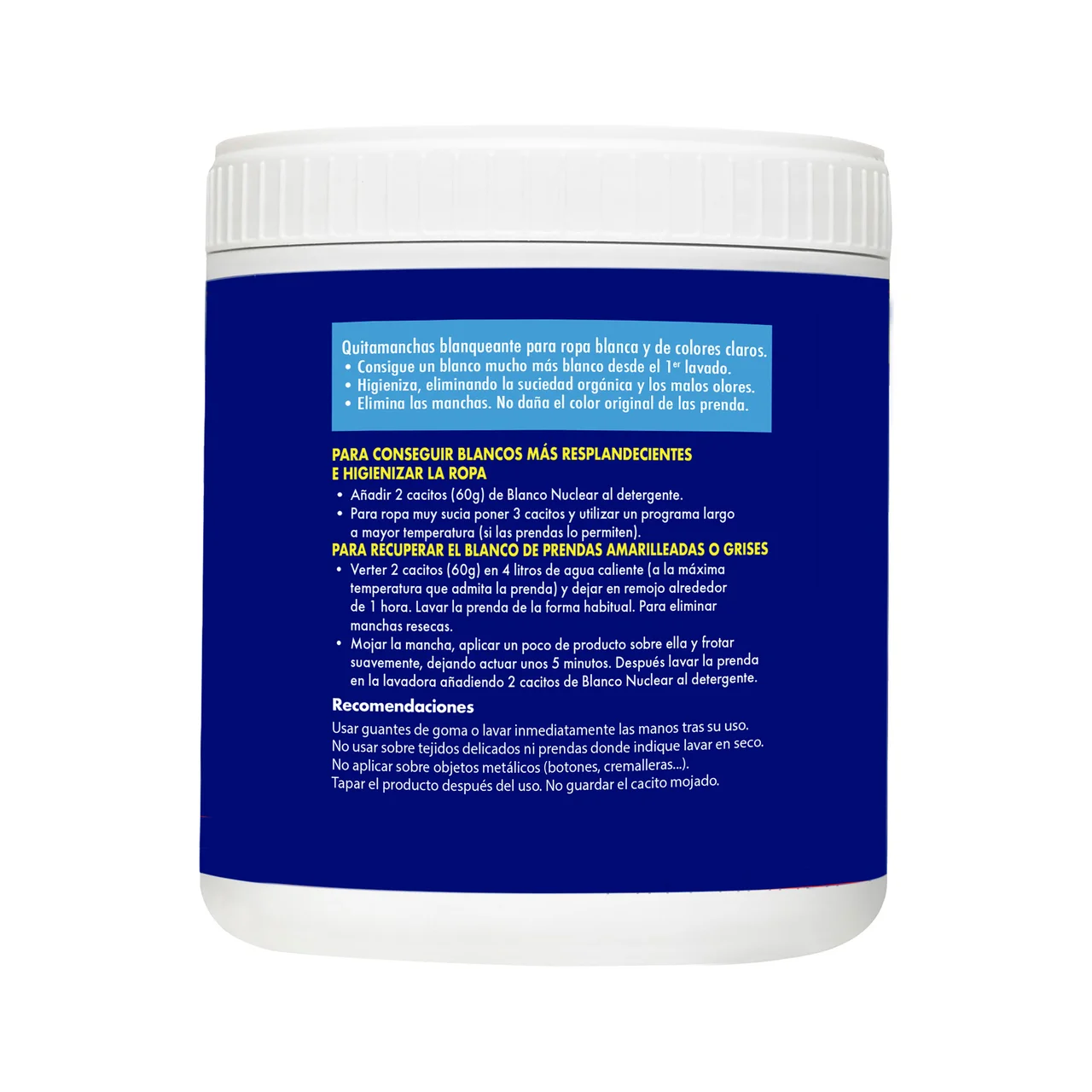 BLANCO NUCLEAR Activado de lavado BLANCO NUCLEAR IBERIA 450 g.