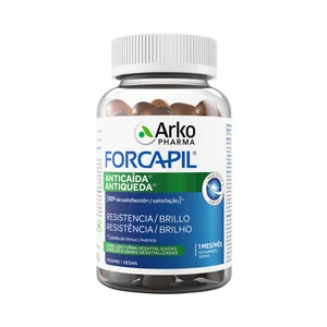 ARKOPHARMA Forcapil Tratamiento anticaida en formato gominola sabor albaricoque, para cabellos y uñas desvitalizadas 60 uds.