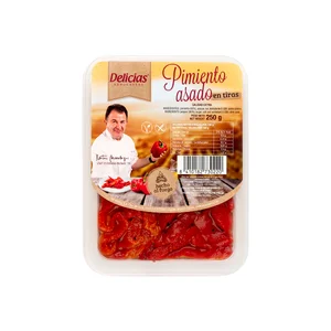 DELICIAS Pimiento asado en tiras 250 g.