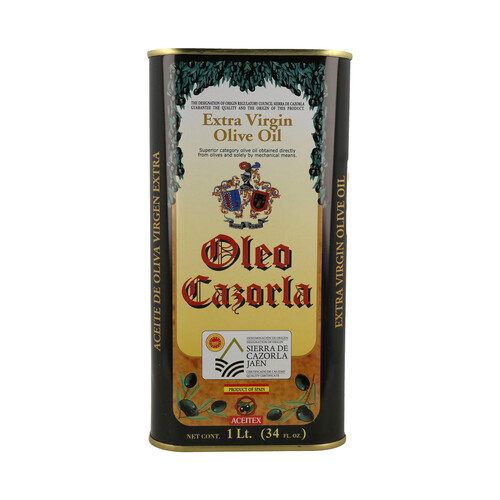OLEO CAZORLA Aceite de oliva virgen extra D.O.P. Sierra de Cazorla lata de 1 l.