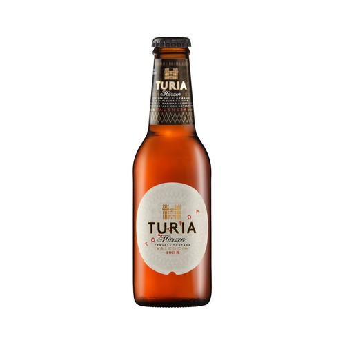 TURIA Cerveza tostada Valencia pack 12 botellas x 25 cl.