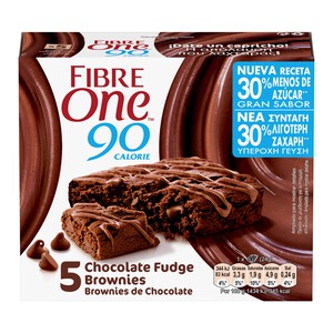 FIBRE ONE Barritas de bizcocho de chocolate con chips de chocolate FIBRE 5 uds. x 24 g.