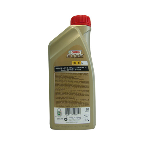 Aceite sintético para vehículos con motores de gasolina y diésel CASTROL Edge titanium FST LL 1 litro.