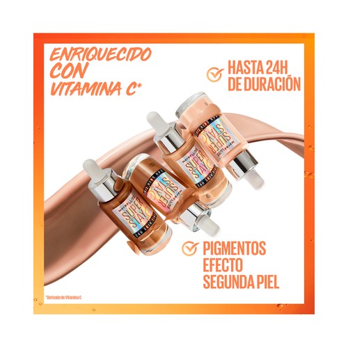 MAYBELLINE Super stay skin tint tono 34 Base de maquillaje ligera de larga duración.