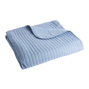 Boutí acolchado de microfibra color azul para cama doble, 240x220cm. ACTUEL.