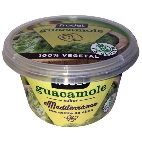 FRUDEL Guacamole 100% vegetal elaborado sin gluten y con aceite de oliva FRUDEL 215 g.