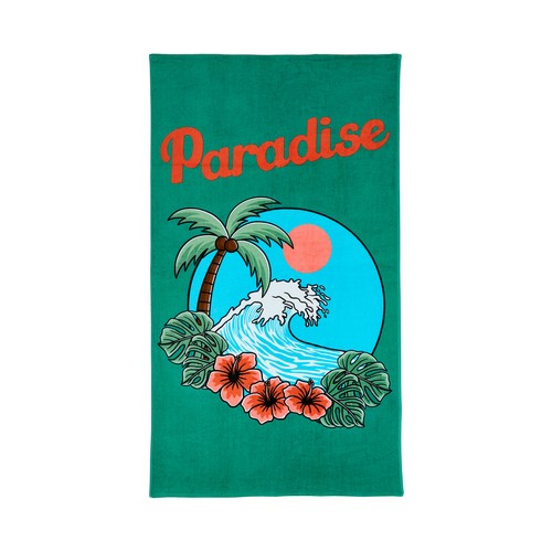 Toalla de playa 90x160cm 350grs 100% algodón, velour. ACTUEL