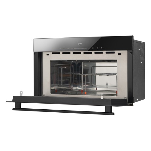 Microondas con grill FAGOR 4MWB-34MTCGN TINTED GLASS, color negro, integrable, capacidad 34L, potencia 1450W, grill: 1100W.