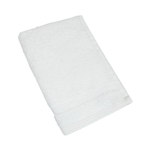 Toalla lisa de tocador 100% algodón biológico color blanco liso, 540g/m² de densidad, ACTUEL