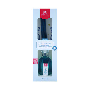 CRISTALINAS Ambientador de varillas con a aroma bebé y colonia (ternura) CRISTALINAS 90 ml..