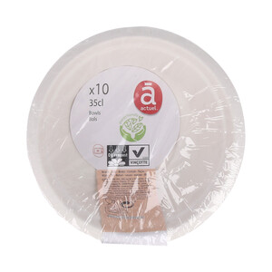Imagen de Pack de 10 boles de cartón desechables, 0,35 litros, ACTUEL.