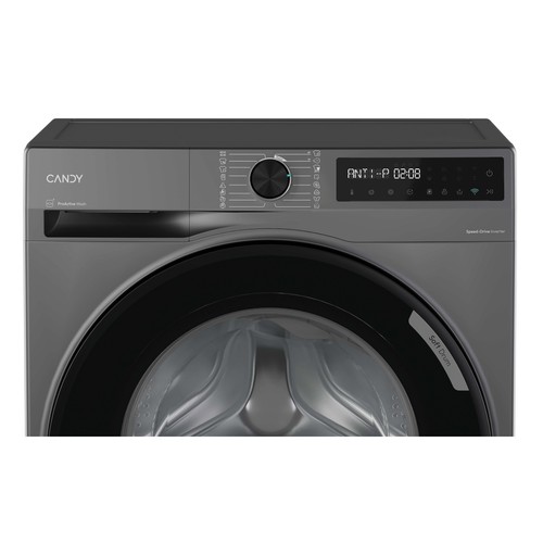 Lavadora CANDY BR 49SBL8G-S antracita 9KG, clasificación energética: A, 1400RPM, H: 85cm, A: 59,5cm, F: 52,1cm.