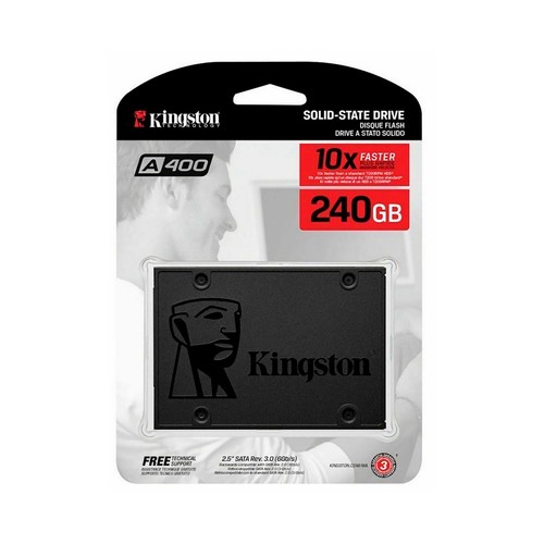 Unidad estado solido 240GB, KINGSTON A400, interno, tamaño 2,5".