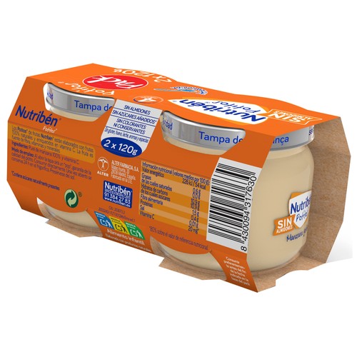 NUTRIBÉN Potitos® de manzana golden, a partir de 4 meses NUTRIBÉN Introducción 2 x 120 g.