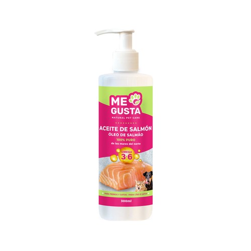ME GUSTA Aceite de salmón para perros y para gatos 300 ml.