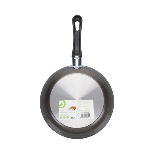 Sartén de aluminio de 20cm apta para vitrocerámicas, ESSENTIAL.