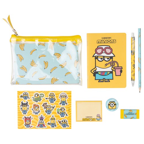 Set básico papelería Minions. GRUPO ERIK