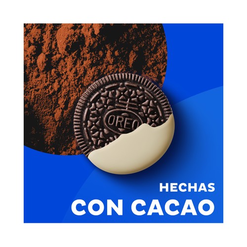 OREO Galletas rellenas de crema de vainilla y cubiertas de chocolate blanco 6 uds. 41 g.