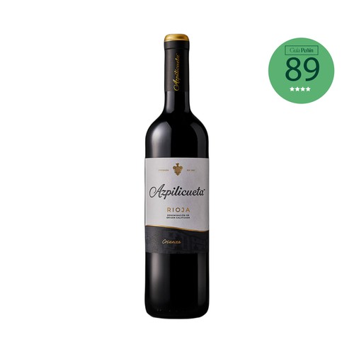 Vino tinto de crianza con denominación de origen calificada Rioja AZPILICUETA botella de 75 cl.