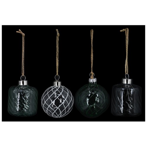 Adornos de Cristal distintas formas 7Cm modelos surtidos decoración para Árbol de Navidad, ACTUEL