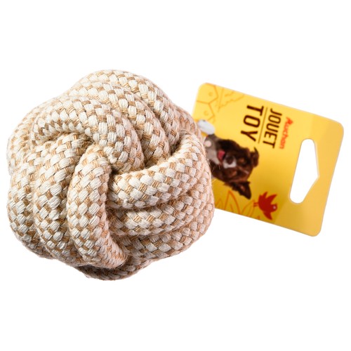 PRODUCTO ALCAMPO Juguete para perro con forma de nudo de cuerda de 9 cm.