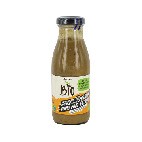 Bebida post entreno con proteínas, guisantes y remolacha ALCAMPO ECOLÓGICA 250 ml.