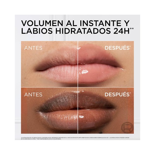 L´ORÉAL PARIS Plump ambition tono 601 Whorth it Aceite labial voluminizador con ácido Hialurónico.