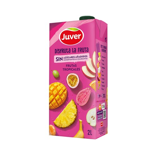Néctar sin azúcar añadido tropical JUVER 2 l.