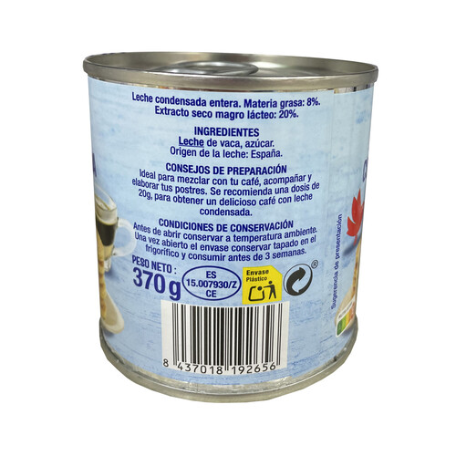 PRODUCTO ALCAMPO Leche condensada PRODUCTO ALCAMPO 370 gr.